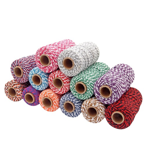 Christmas accessories 2mm two-color cotton rope, two-color thread decoration for rice dumplings, colorful 2mm thick cotton rope