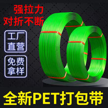 【行家选】1608塑钢打包带绿色塑料机用PET塑钢强拉力工厂直销