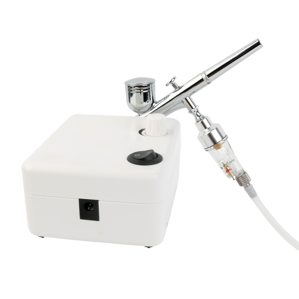 亚马逊跨境上色喷笔气泵套装迷你插电龟泵补漆模型气泵