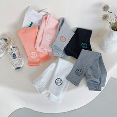 New 2024 Fall Women's Children Leggings for Girls, Cute Smiling Baby Leggings for Spring and Autumn Outwear, Children's Pants