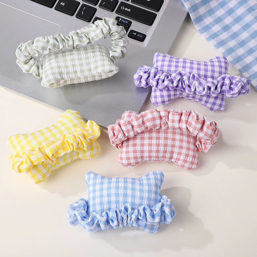 Новая подставка для рук под клавиатуру, летняя подставка для запястья мыши, маленькая подушка, милый гигантский мягкий пузырьковый клетчатый коврик для запястья, подставка для мыши, резинка для волос