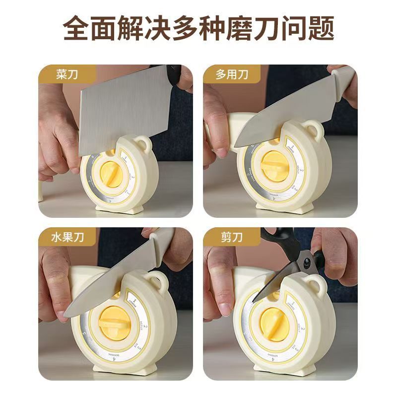 新款家用六档磨刀神器多功能6合一手动快速磨刀器厨房菜剪刀专用|undefined