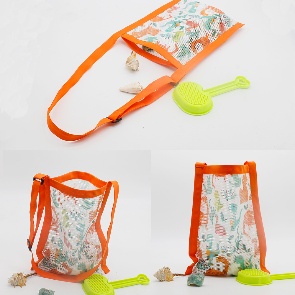 Kid'S Small Net Solid Color Vacation Beach Square Open Crossbody Bag display picture 8