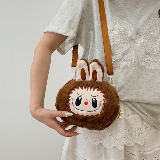 Bubble Rabbit Plush Cartoon Backpack Labubu Bag for Girls - Crossbody Gift - Mart