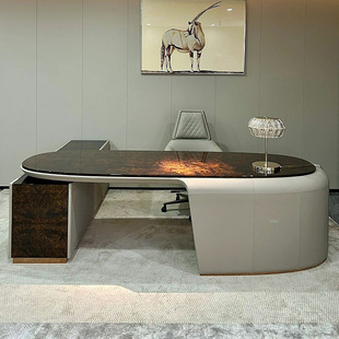 Modern Corner Executive Desk, Simple, Light and Luxurious, Minimalist Boss Desk, Computer Desk, Study Desk