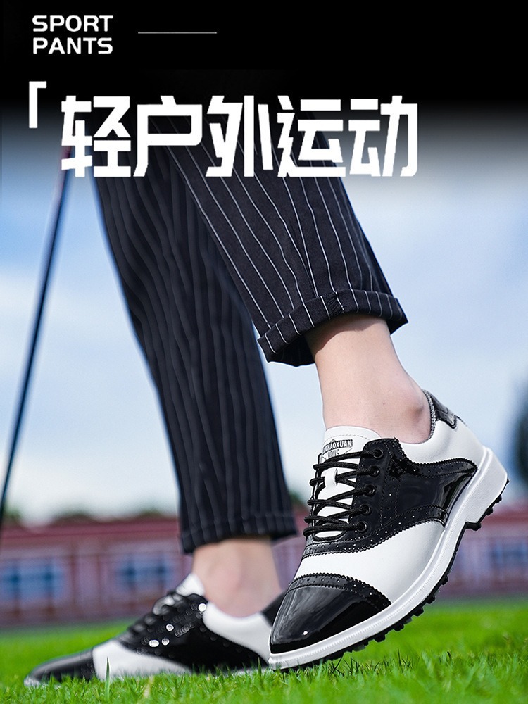 새로운 골프 신발 남성용 통기성 깨진 못 미끄럼 방지 야외 캐주얼 스포츠 신발 크로스 보더 대형 신발 재고 있음