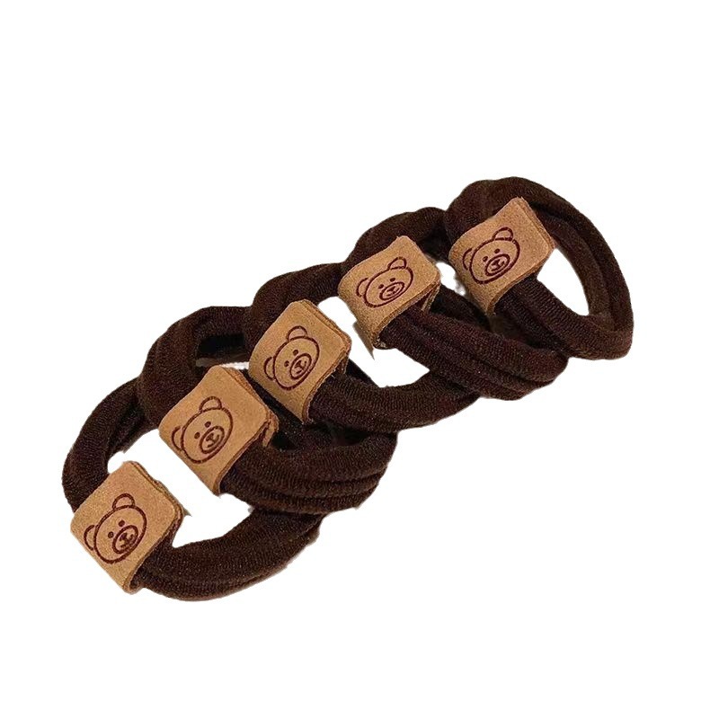 Banda de pelo de oso alta cola de caballo banda de goma corbata de pelo femenino cuerda de pelo alto elástico grueso bola gruesa cuerda de pelo accesorios para el cabello femenino image 7