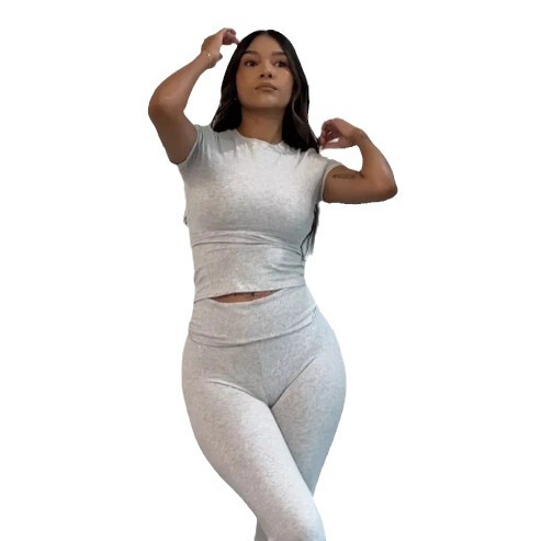 Women's European and American Fashion Cross-border Amazon Supply Source, Stylish Comfortable Slimming Waist-high Low-waist Bell-bottom Pants Set