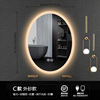 Intelligent oval -shaped LED bathroom mirror toilet anti -fog toilet toilet wall -mounted makeup with light touch screen