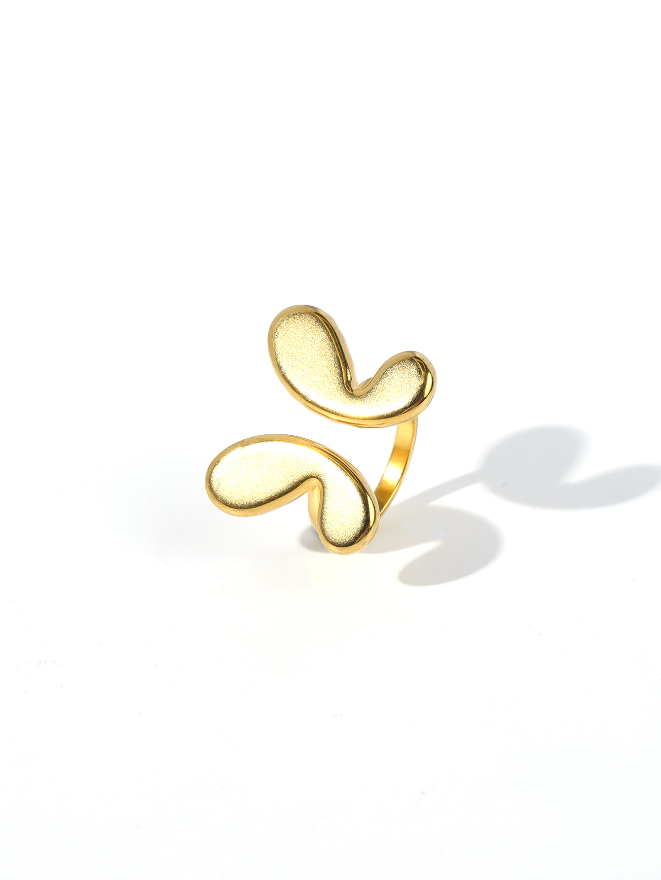 10g Weight Open Rings Classification 1 Piece Quantity Holiday, Daily Occasion 304 Stainless Steel Material Starfish, Heart Shape Pattern Unisex Gender Plating Design Retro Style Wholesale Jewelry Retro Starfish Heart Shape 304 Stainless Steel Plating Open Rings 9