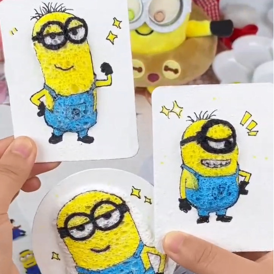 Espuma pintura de textura DIY dibujo de madera esponja pellizco papel juguete infantil esponja absorbente material de pintura grande