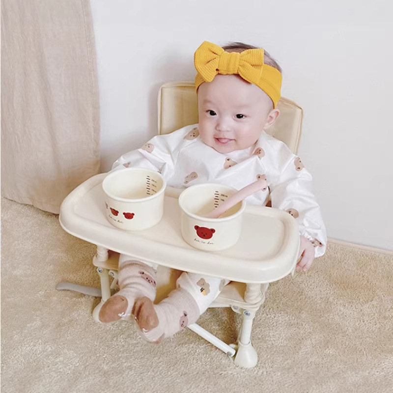 Babero Impermeable de Manga Larga para Bebé, Estilo Coreano INS con Respaldo de TPU - Ropa de Alimentación para Niño