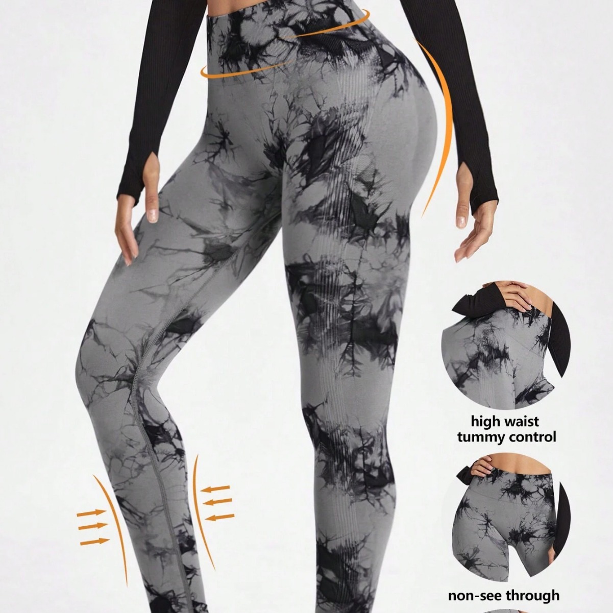 European and American plus size Seamless Peach Hip Yoga Pants Tie-Dye Yoga Clothes Tight High Waist Sports Base Fitness Pants for Women