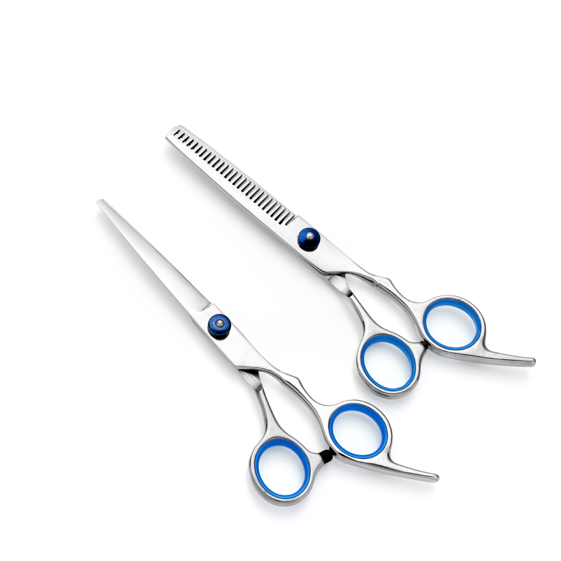 Juego de tijeras de peluquería de acero inoxidable de 11 piezas para cortar y entresacar el cabello