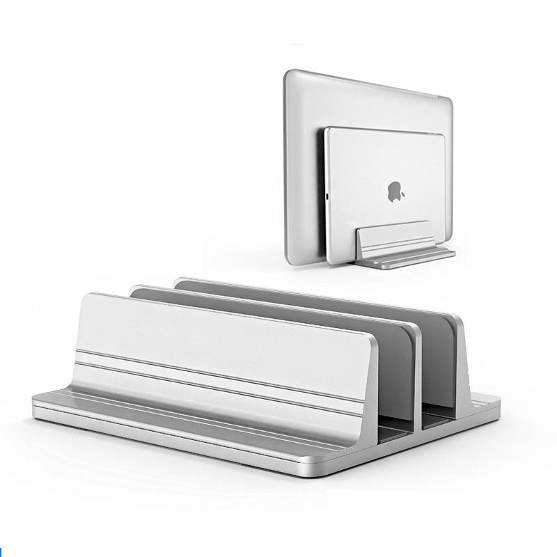 Double Storage vertical notebook book computer aluminum alloy bracket base desktop double card position heat dissipation storage bracket