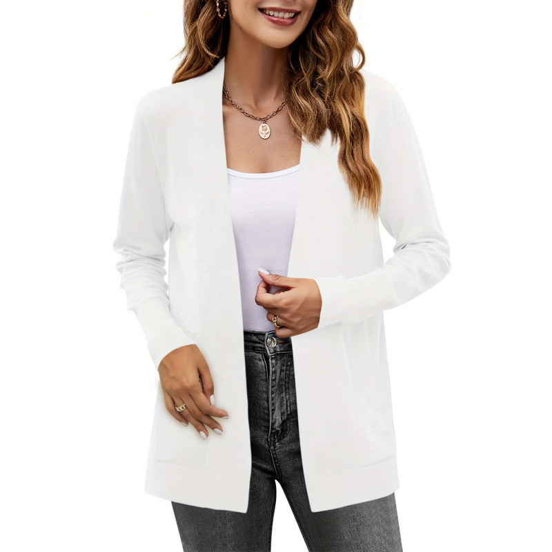 I 81683 Office Style Pocket Cardigan Commuting Style Cardigan with Pockets Hot Sale