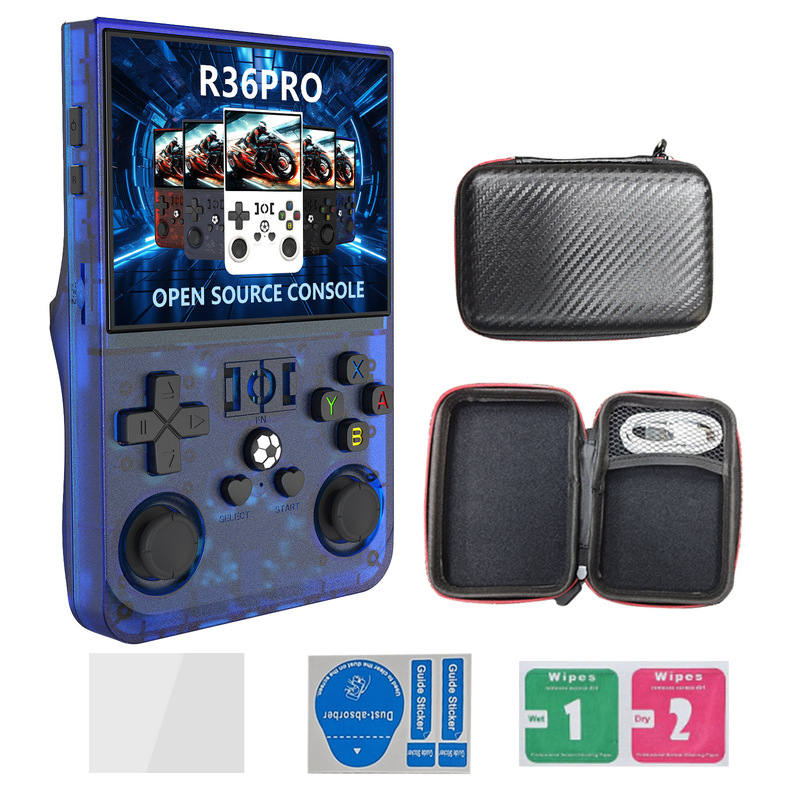 クロスボーダー R36PRO オープンソース携帯ゲーム機 3.5inch デュアルジョイスティック GBA アーケード PSP 携帯ゲーム機 64G 大容量メモリ|undefined