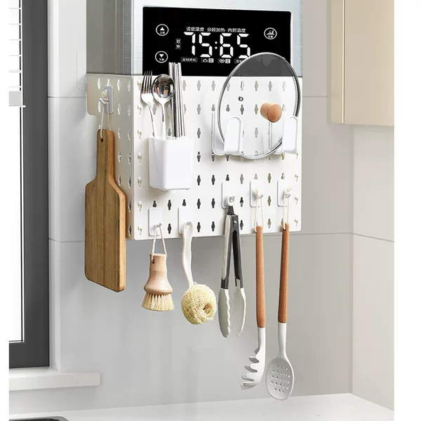 Multi-functional hole plate gas water heater pipe shielding cover non-perforated wall-mounted wall storage rack