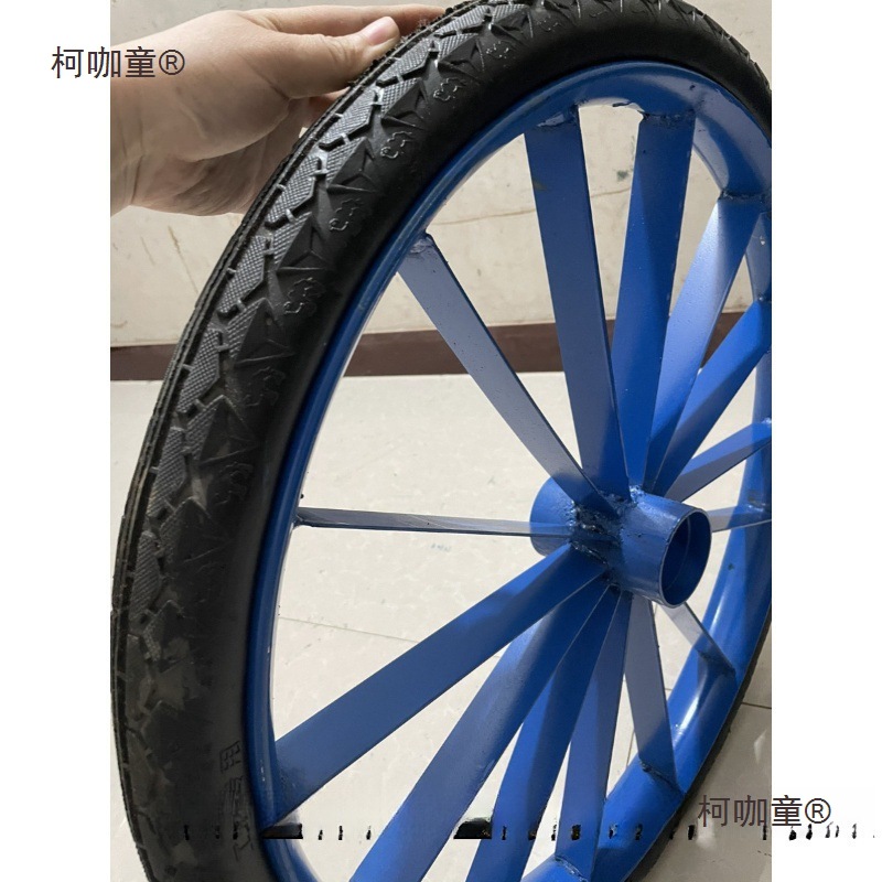 工地手推车轮胎×/劳动车实心轮子板车斗车架子车人力车麦太保