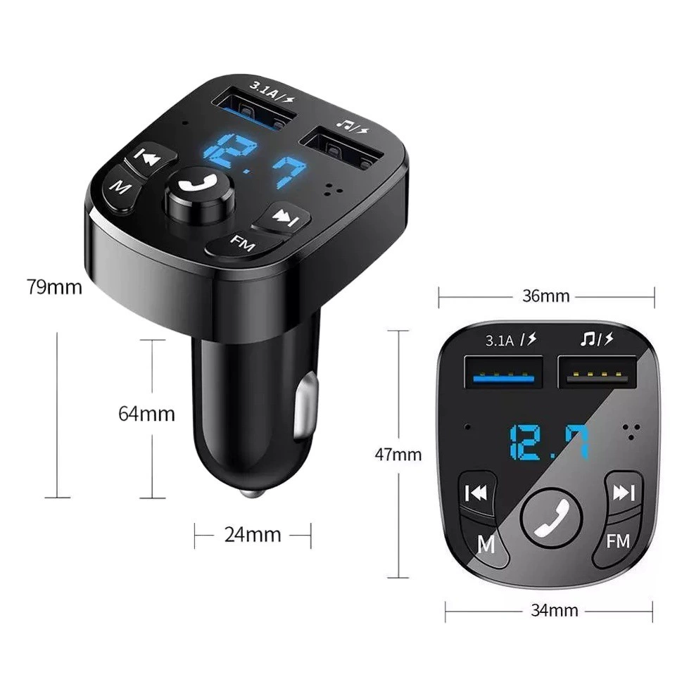 X8 трансграничный Специальный автомобильный Bluetooth MP3-плеер Автомобильное зарядное устройство FM-передатчик громкой связи двухпортовый USB