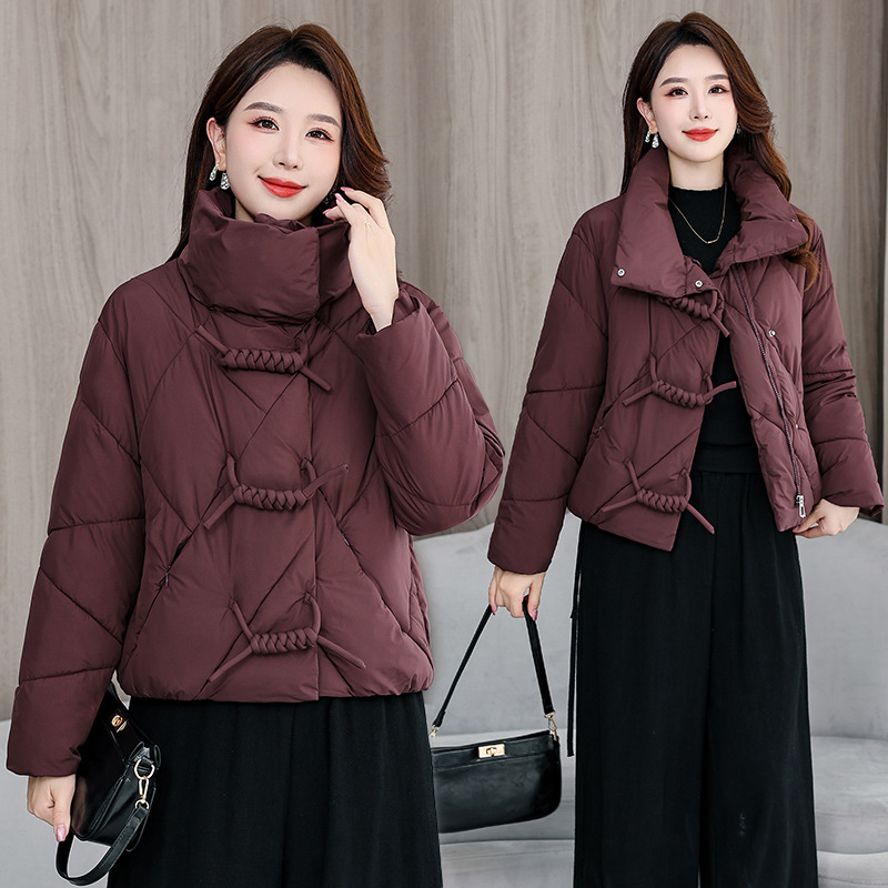 2025 invierno nueva ropa de algodón mujer corta sensación de diseño pequeño hombre pequeño coreano inns estudiantes pan chaqueta de moda image 10