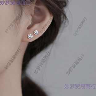 Medical Titanium Steel Allergy Earrings Surgical Versatile Sweet Cool Ear Bone Zirconia No-Piercing Super Shiny Cochlear Earrings Ear Accessories