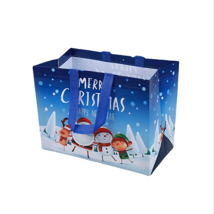 Bolso no tejido de Navidad bolso de mano logotipo personalizado gran película de dibujos animados transfronterizos alta sensación bolsa de embalaje de regalo