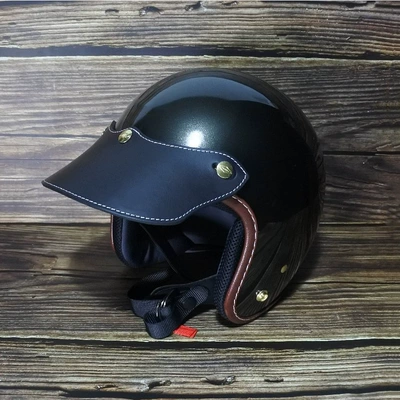 Leather Helmet Hat Tonga Dəbilqə (Kaska) aksesuarları - black