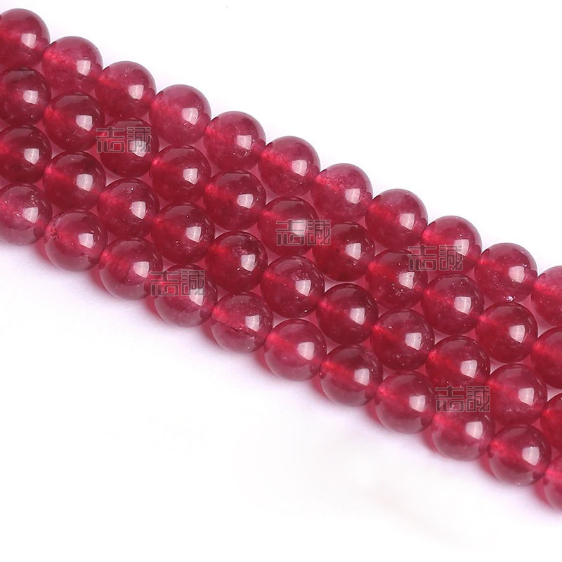 Chalcedony Loose Beads Semi-Finished Products 6-14mm Imitation Strawberry Crystal Round Beads Long Strips DIY Bracelet Accessories Quartz Rock Jade Chalcedony Loose Beads Semi-Finished Products 6-14mm Imitation Strawberry Crystal Round Beads Long Strips DIY Bracelet Accessories Quartz Rock Jade