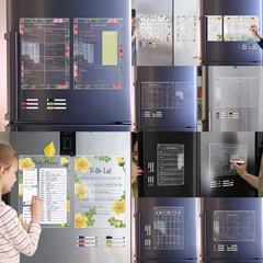 TYU047-059 3D Magnetic Transparent Acrylic Weekly Planner Message Board with Erasable Magnetic Refrigerator Sticker