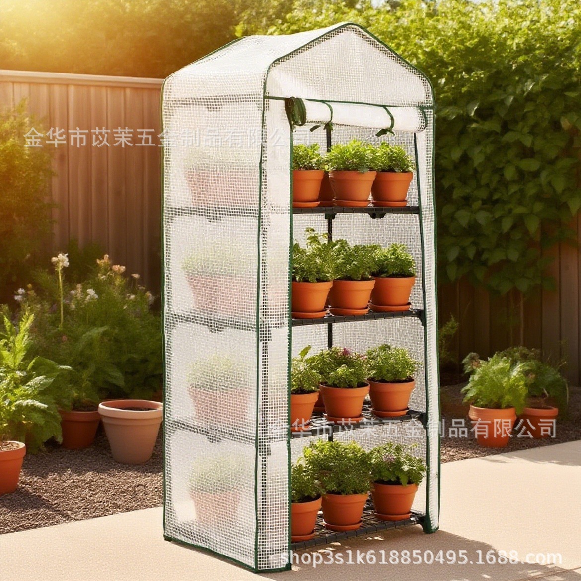 跨境阳台庭院植物盆栽多肉保温防雨防冻罩育苗暖房温室花房花棚