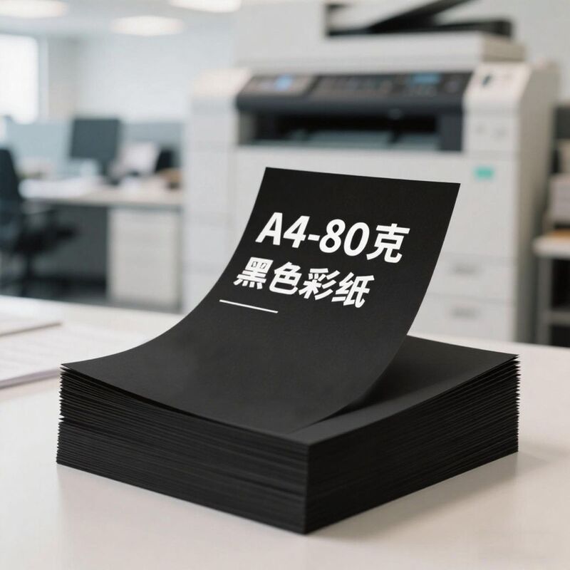 A4 Black Copy Paper 80g Printing Paper Office Paper A4 Color Paper Kidsren's Kindergarten Paper-Cut Handmade Origami 100 Sheets