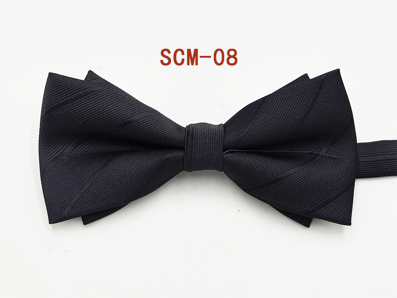 Spot venta al por mayor, pajarita para hombres, ropa formal, moda coreana, novio, padrino, lazo negro sólido