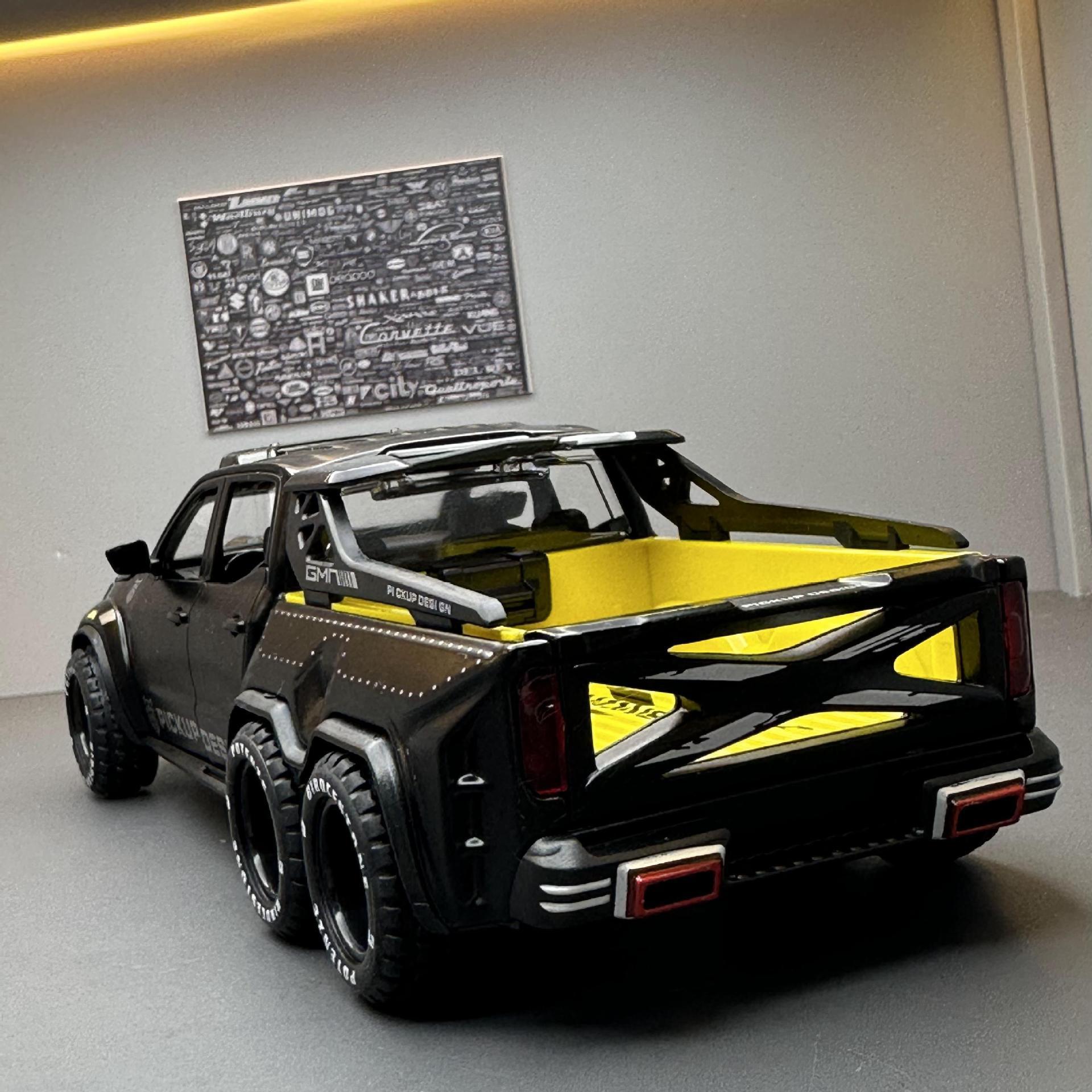 Chimei modelo de coche de aleación 1:28 Big Ben X-Class vehículo todoterreno sonido y luz tire de la puerta trasera juguete 6x6 Modelo Decoración