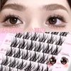 cartoon Lazy man Trilogy natural Thick Little Devil False eyelashes Segmented White Moonlight Fish balance due Lower eyelash