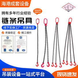 工业起重用链条吊索具 单腿双腿三腿四腿起重链条 链条带钩索具