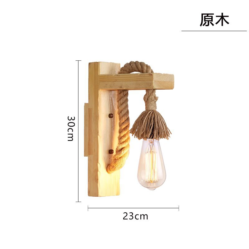 American country retro cafetería pasillo restaurante bar creativo madera madera lámpara de pared