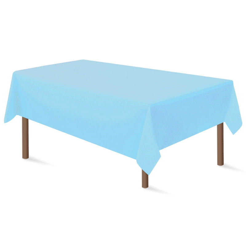 Rectangular disposable party plain tablecloth plastic cloth birthday dessert solid color tablecloth waterproof waterproof table cloth