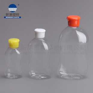Trendy Plastic Skin Care Packaging Materials, Asymmetrical Rounded Baby Lotion Pet Bottle Set, Customized by the Source Manufacturer