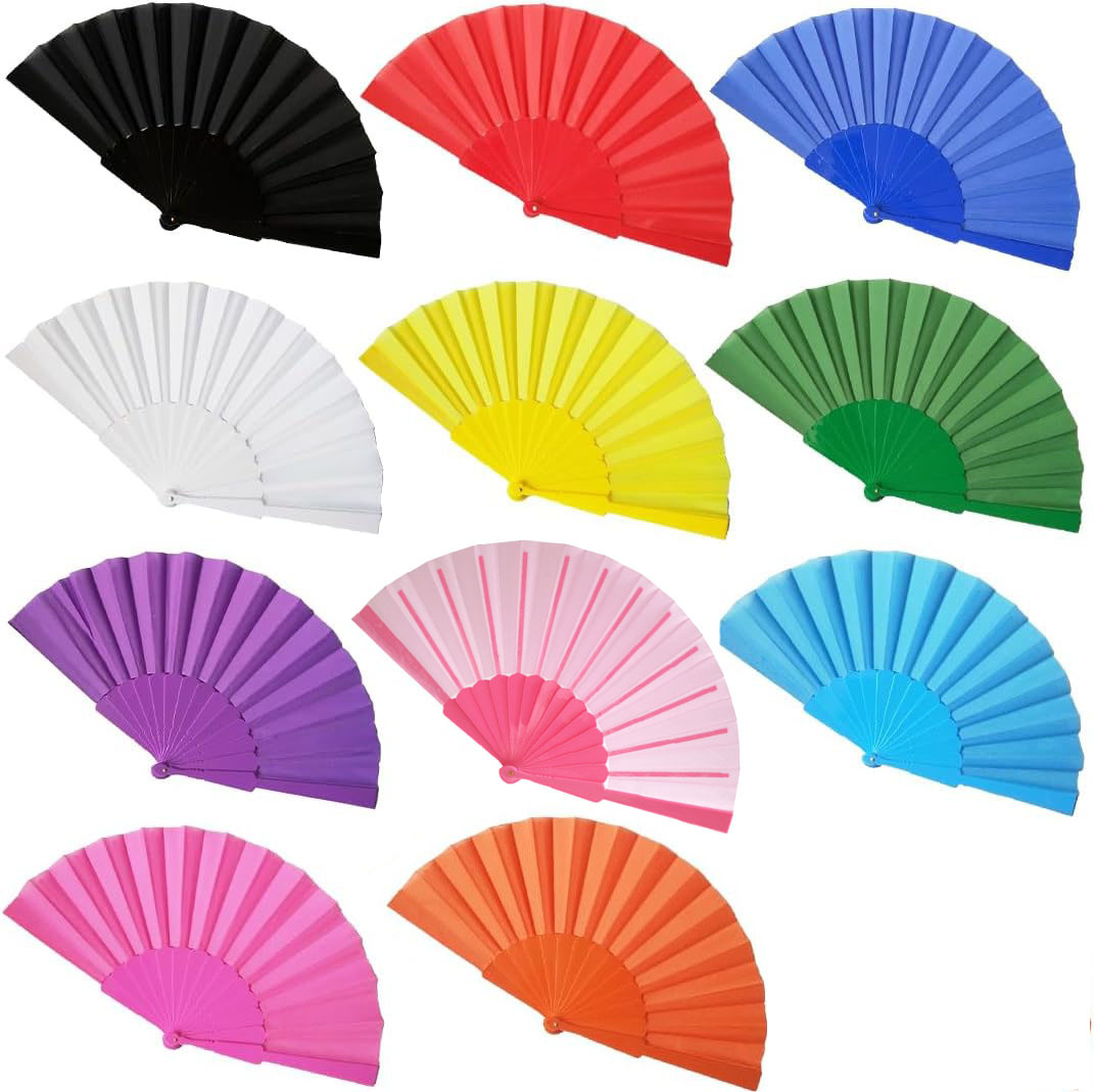 Abanico Plegable de Plástico para Mujer para Danza