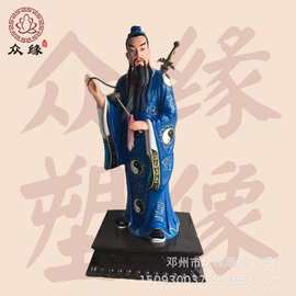 优质树脂寺庙佛像厂家销售八仙神像 吕洞宾贴金雕像 何仙姑图片