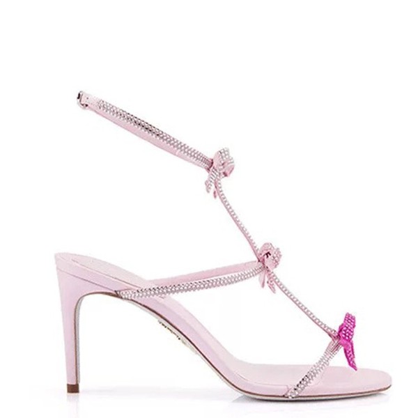 Summer high heels with a strap