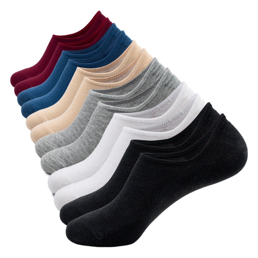Calcetines de tobillo finos de verano para mujer Calcetines Bajos de poliéster negro desodorante absorbente de sudor blanco antideslizante calcetines de corte bajo para hombres