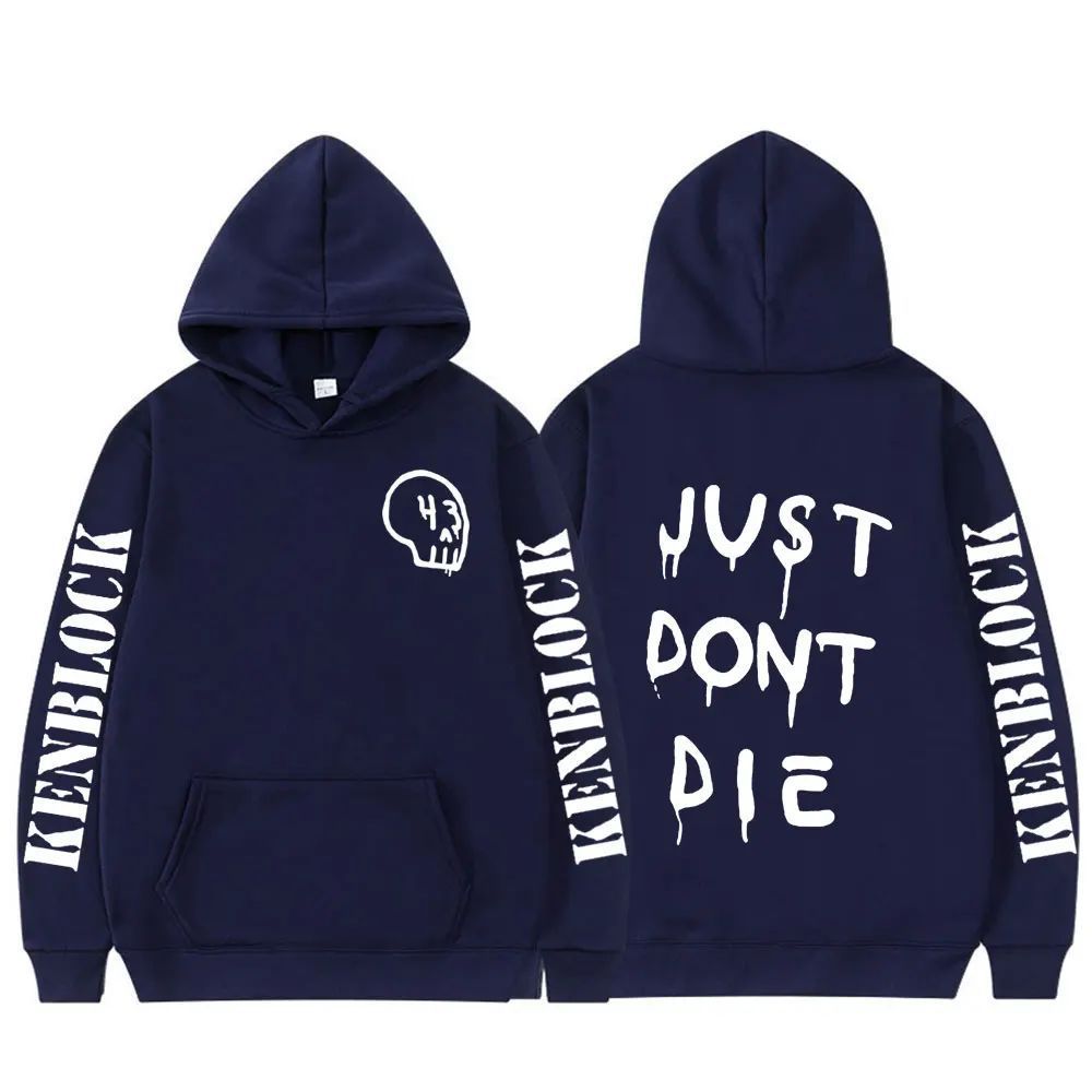 2024 Just Dont Die 43 Ken Block Hoodie Men Harajuku Letter