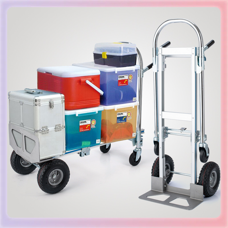 ✅载重王铝合金物流车仓货拉货车折叠手推货车老虎车平板车搬运车