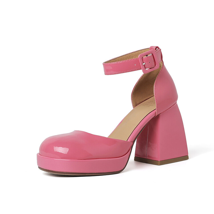 Mary Jane High heels women 2023 new thick heel Barbie waterproof platform super high heel single shoes women hollow sandals