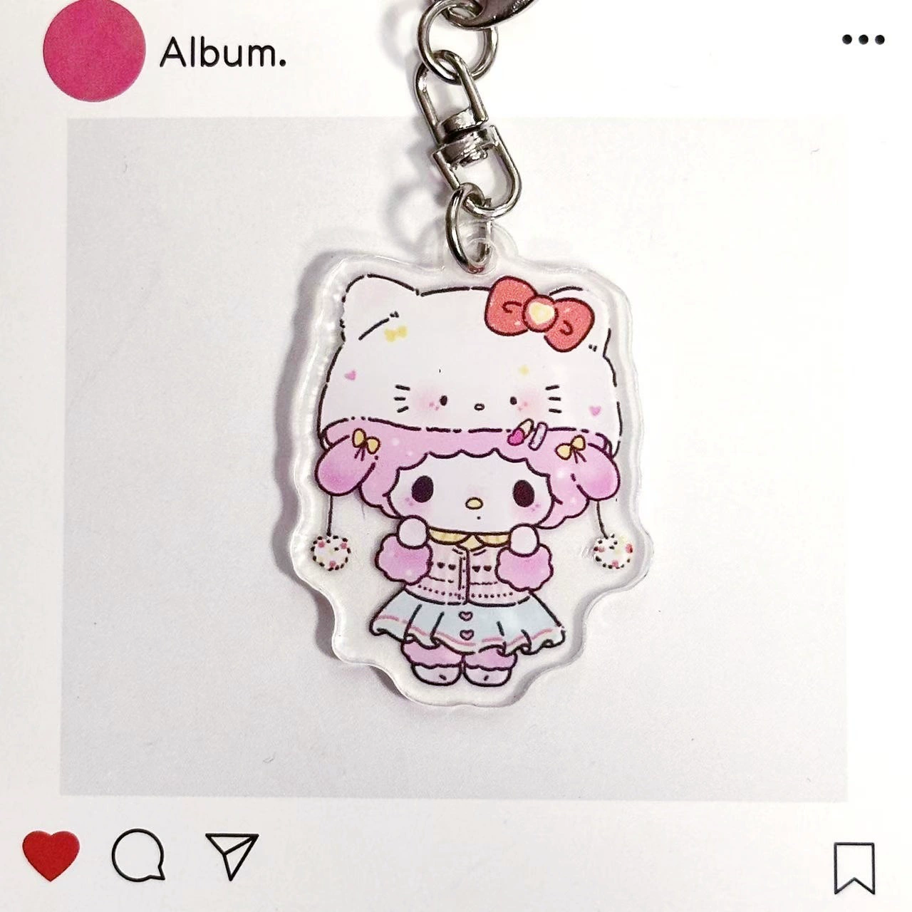 Акриловый подвес (Sanrio) двусторонний прозрачный милый мультяшный брелок, лёгкий 0,005 кг