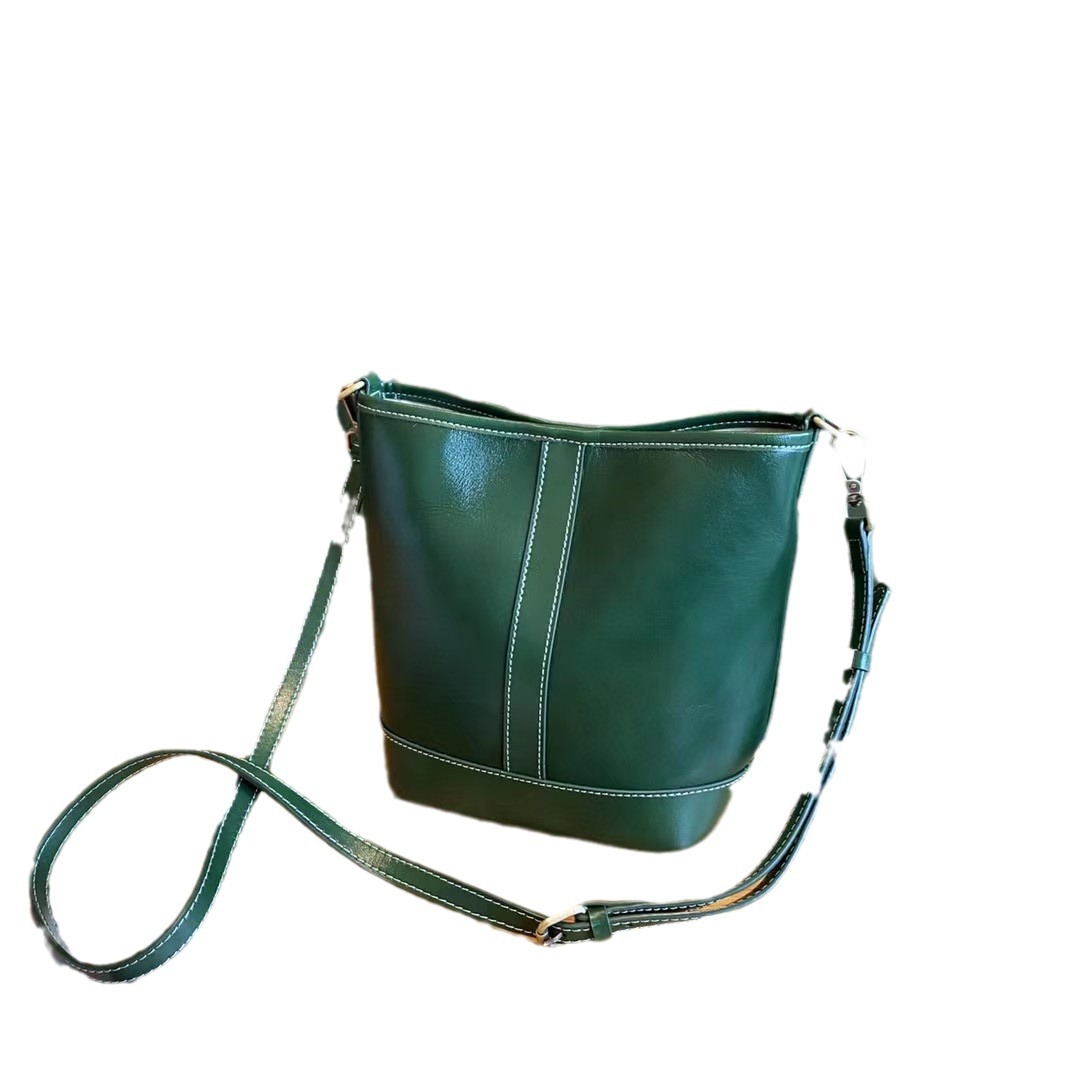2026 New Luxury Commuter Bucket Bag For Women, Spring Crossbody Genuine Leather Shoulder Bag, Underarm Bag - Thumbnail 5
