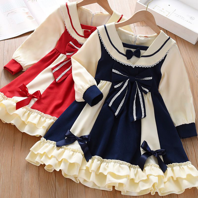 Girls Lolita Dress 2025 New Autumn Style Velvet Style Children's Dress Baby Girl Autumn and Winter Princess Dress