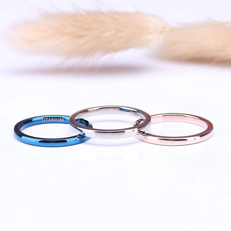 純チタンリング シンプルリング 5 シンプルな光環 ミニマリストスタイル 超小型指輪 純チタンリング 超軽量 真空メッキ